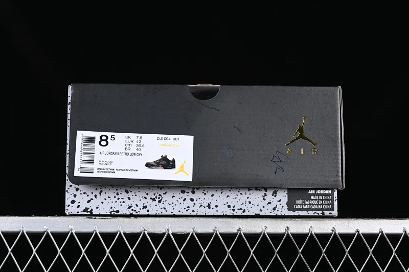 All categories Air Jordan Jordan series basketball shoes Air Jordan 5 Air Jordan 5 Low "Wings" AJ5 Joe 5 black gold cloth low-top basketball shoes DJ1094-001